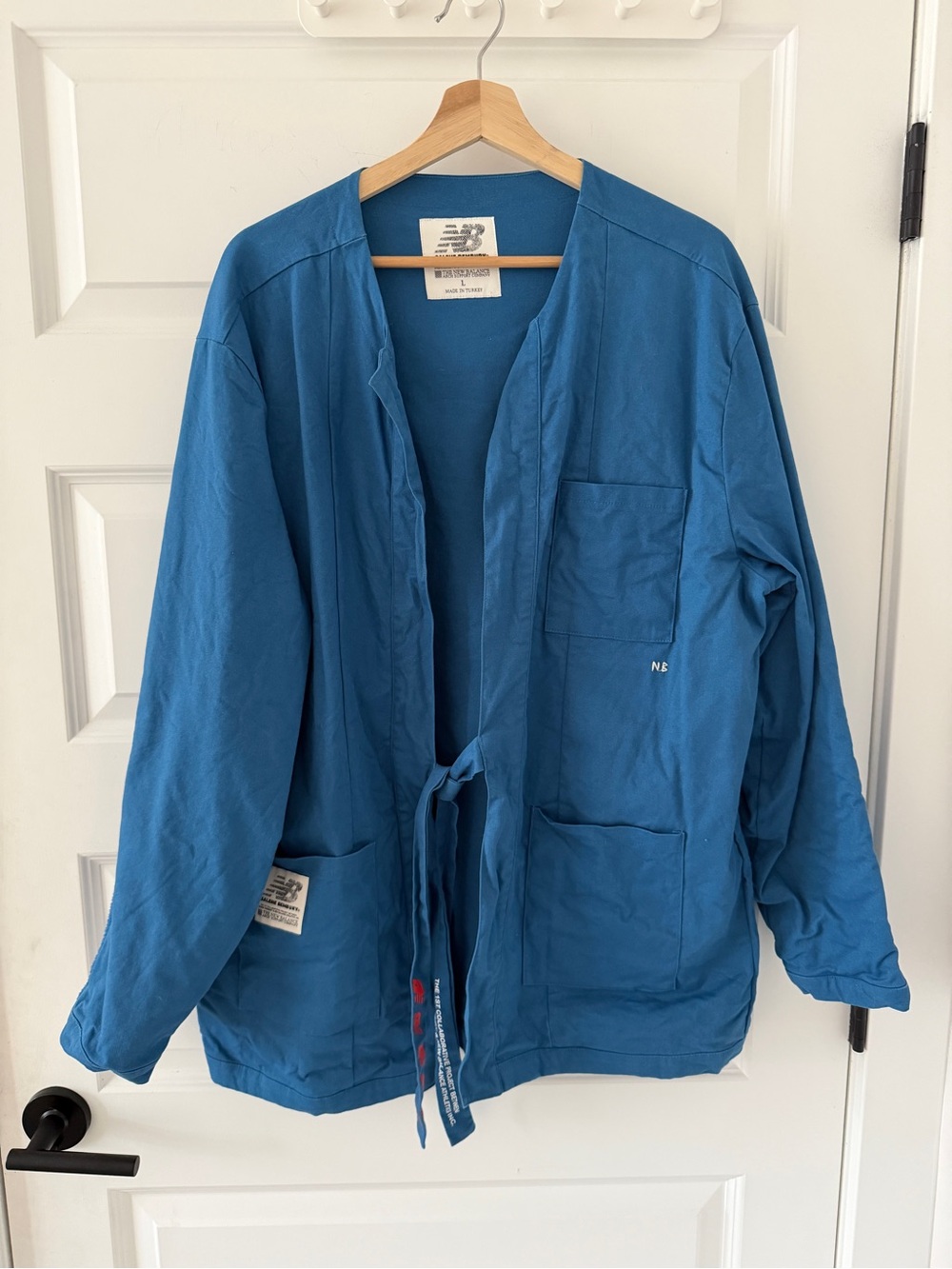 New Balance Teal Lightweight Tie-Front Shirt Jacket